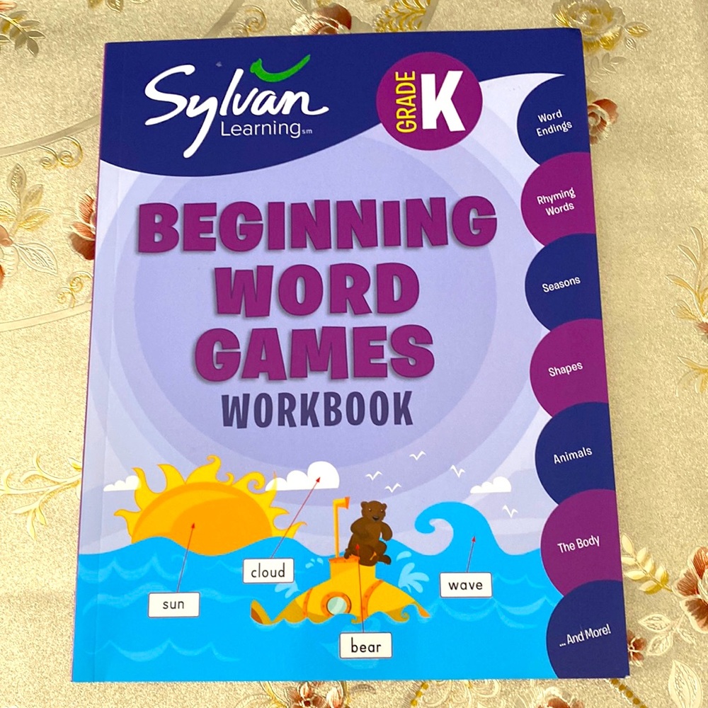 K beginning word games workbook
